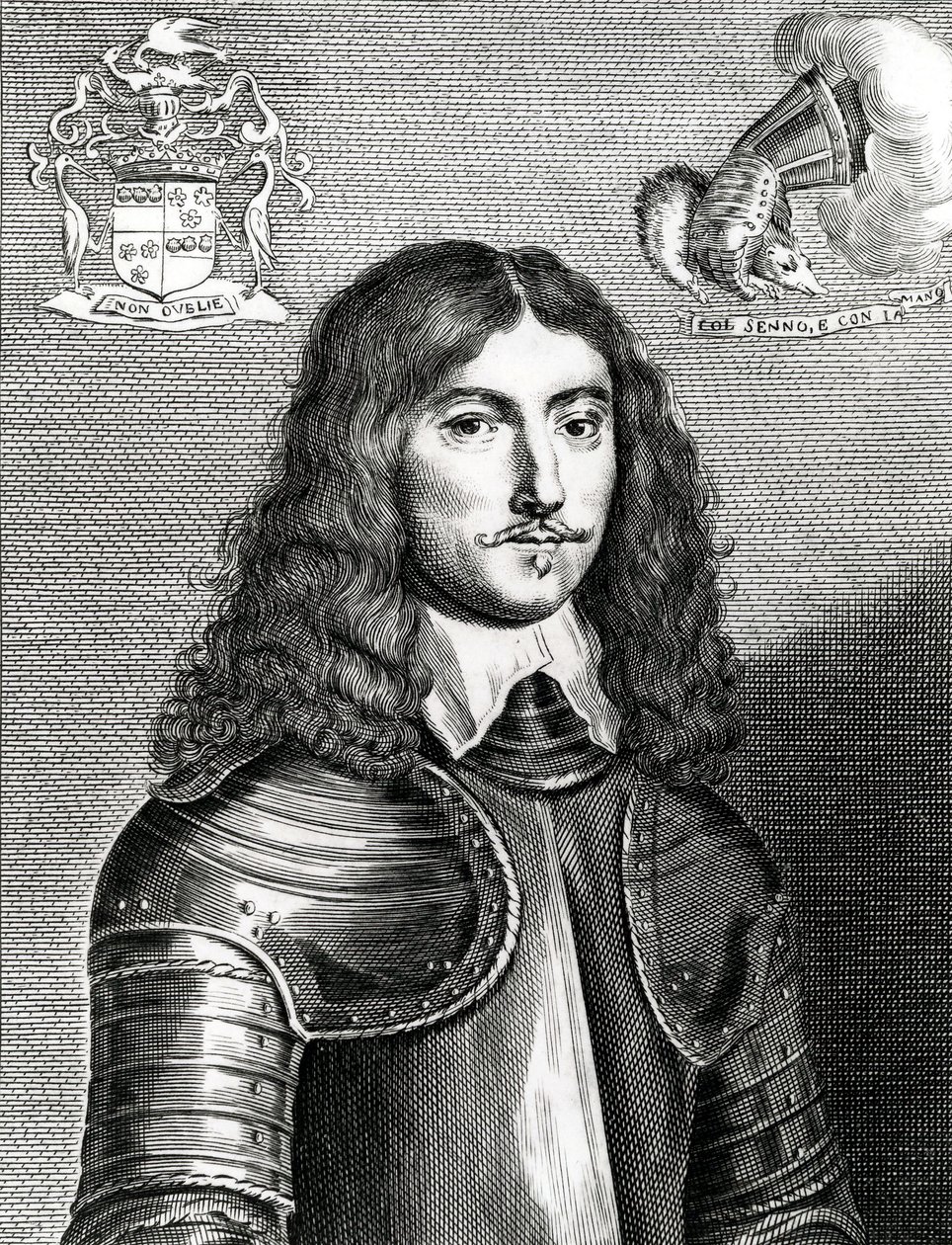 James Graham, Marquis of Montrose, tryk lavet af A. Matham, ca. 1644-50 af Scottish School