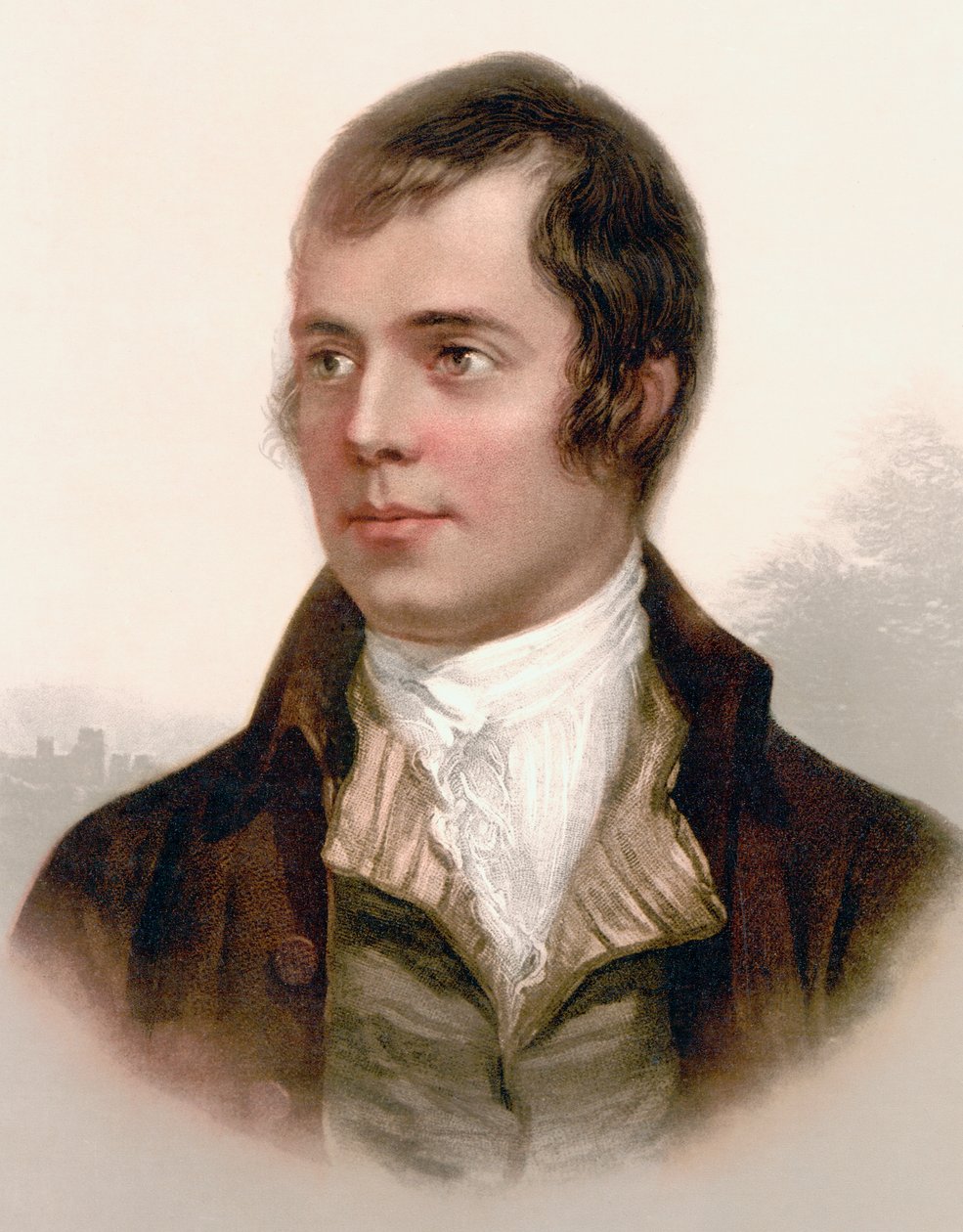 Robert Burns, efter et tryk fra det 19. århundrede af Scottish School