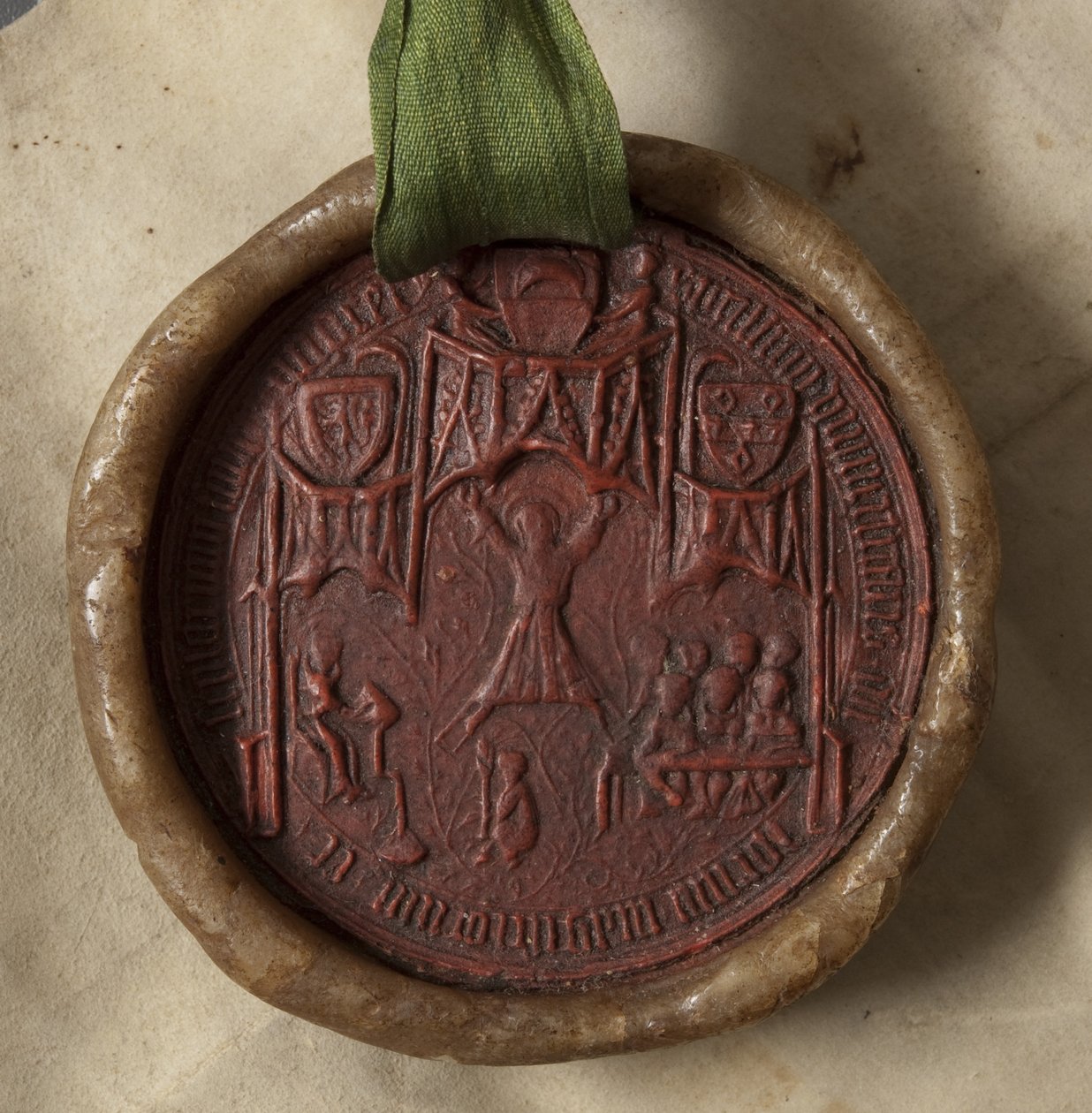 Diplom udstedt af universitetet til Thomas James, 1626 (blæk på pergament med voksforsegling) af Scottish School
