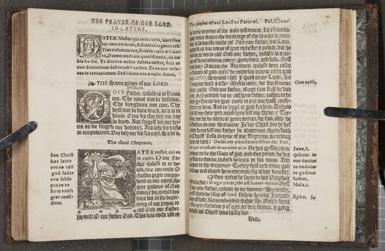 Fol 275 verso 276 recto, fra Katechismen, 1552 af Scottish School