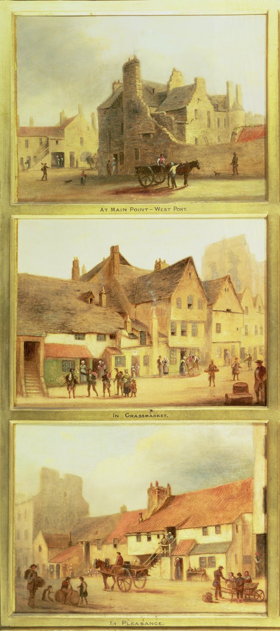 Main Point West Port, Grassmarket og Pleasance, detalje fra Edinburgh: Ni udsigter over den gamle bydel af Scottish School