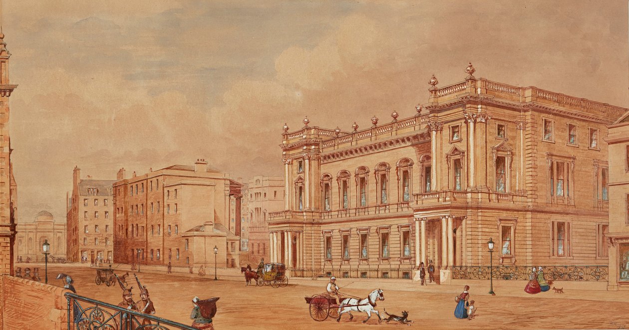 Prospect of Edinburgh (blyant, pen og blæk og akvarel) af Scottish School