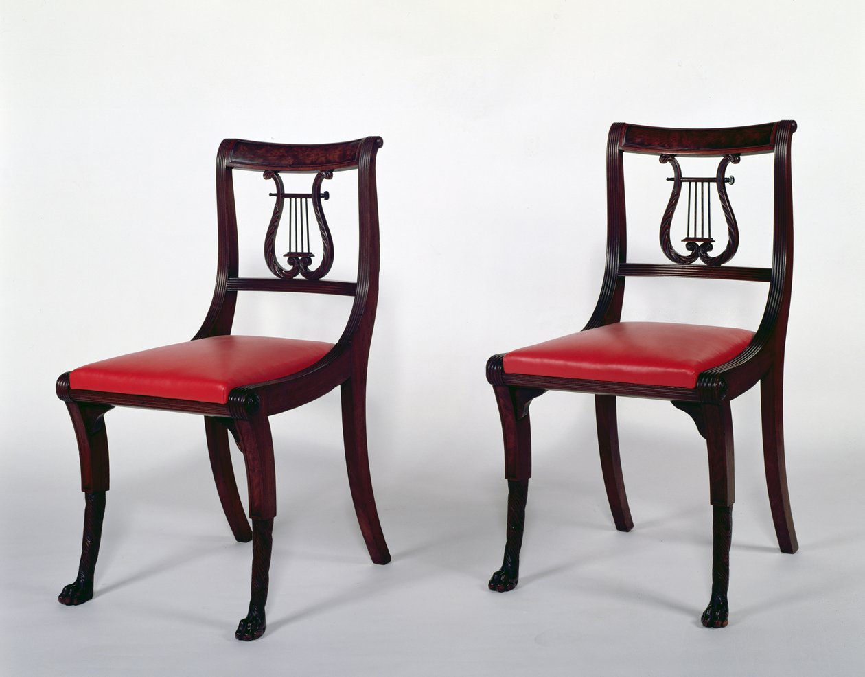 Sidestole fra Duncan Phyfe Workshop, 1810-20 (mahogni) af Scottish School