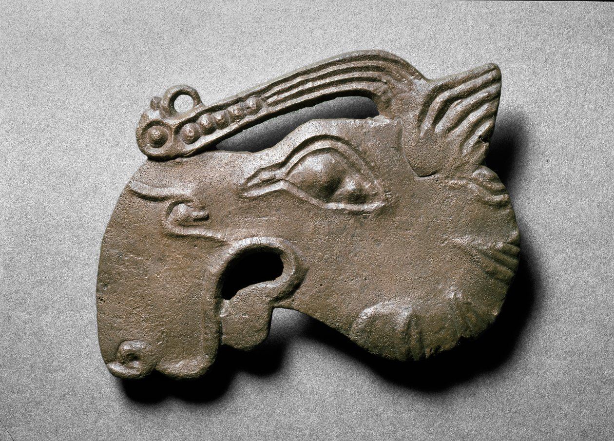 Elghovedplade, fra Grav VI ved Nymphaeum (bronze) af Scythian