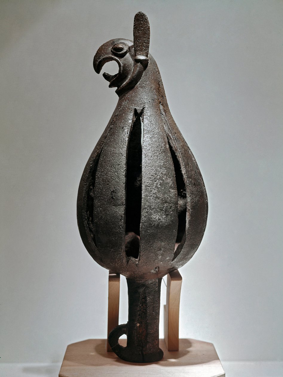 Art Scythian (Scythian civilisation eller Scythia): griffonformet ornament med ørnehoved. Bronzegenstand, fra anden halvdel af det 7. århundrede f.Kr. Sankt Petersborg, Eremitagemuseet af Scythian