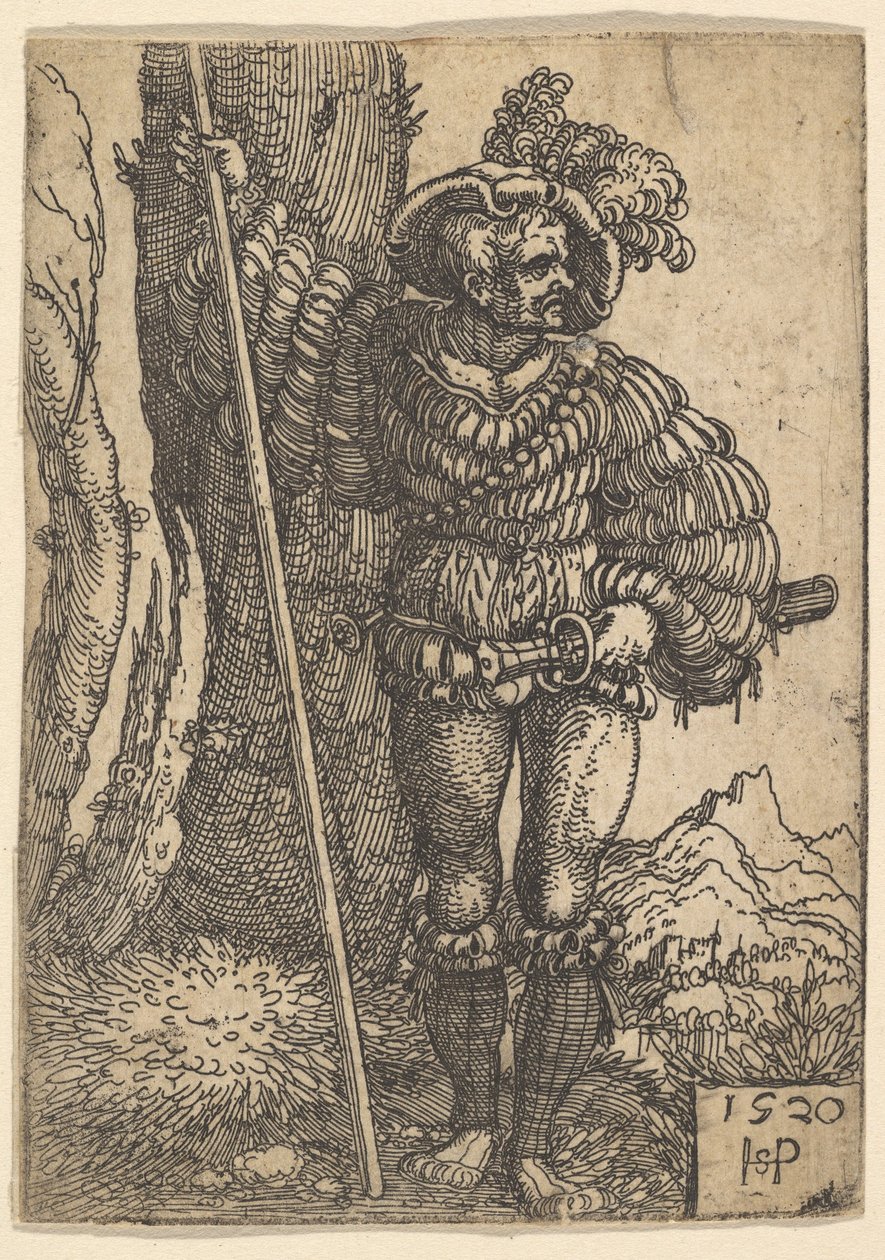 A Lansquenet, 1520. af Sebald Beham