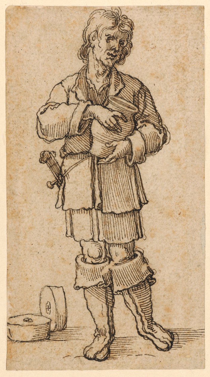 En ung bonde holder en krukke af Sebald Beham