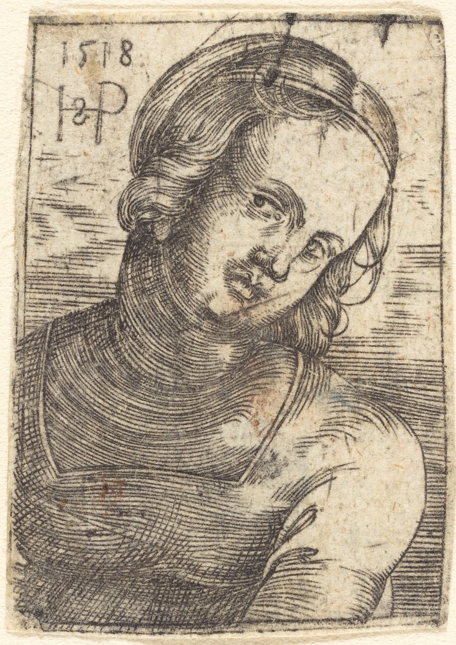 Buste af en ung kvinde af Sebald Beham