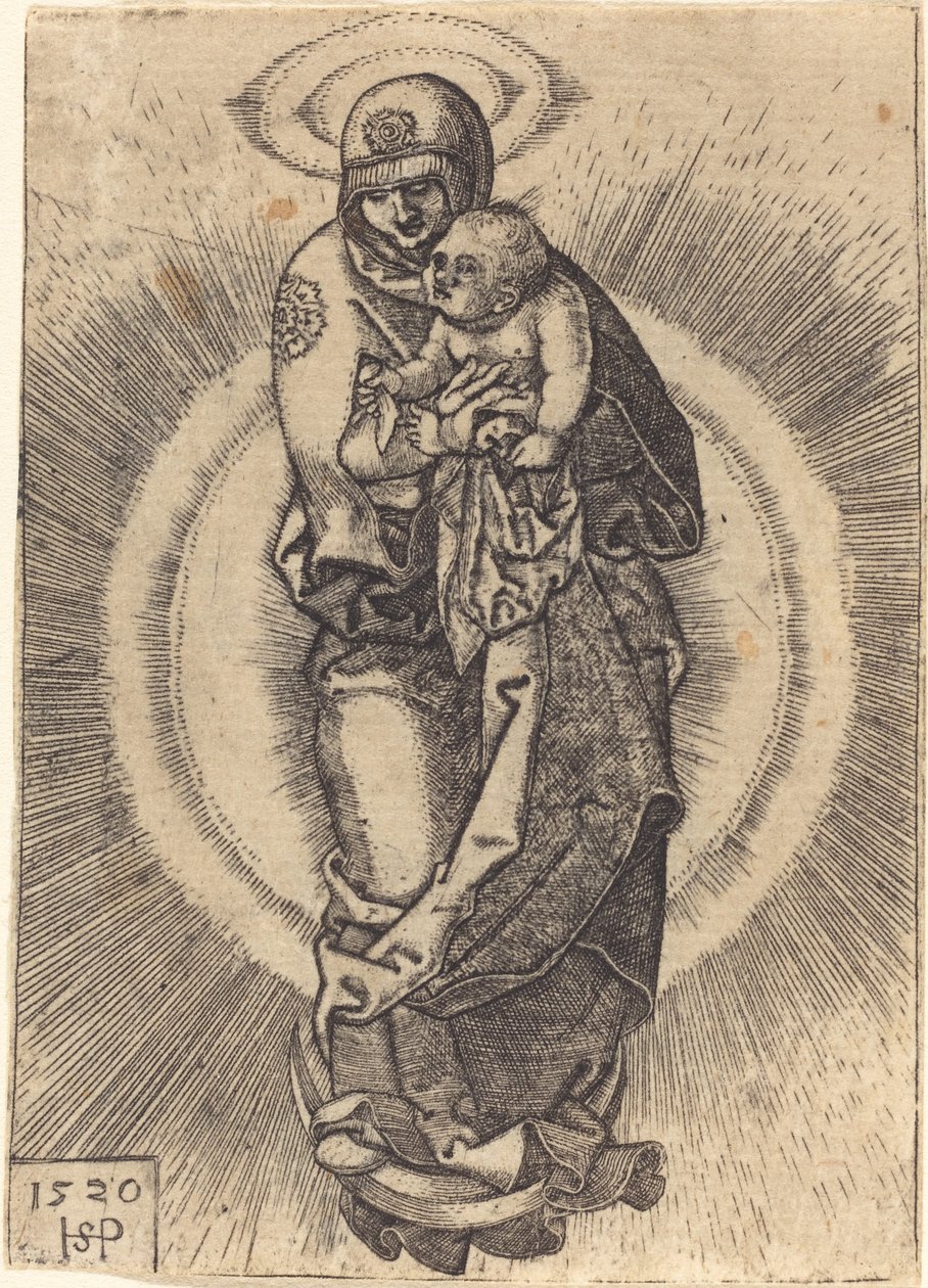 Madonna på halvmånen af Sebald Beham