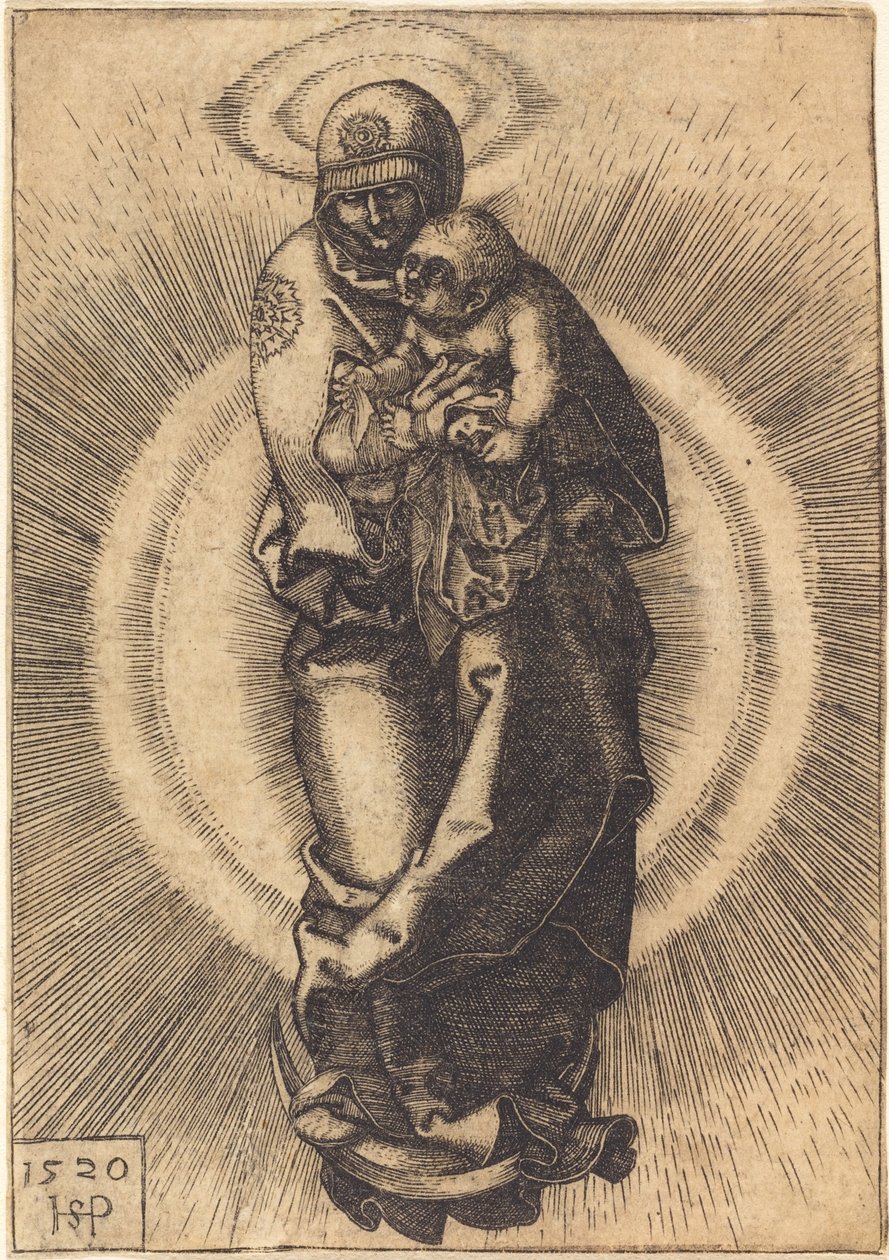 Madonna på halvmånen af Sebald Beham