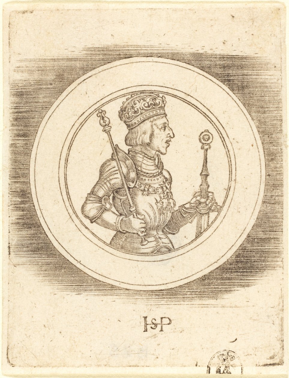 Medalje af kong Ferdinand af Ungarn og Bøhmen af Sebald Beham