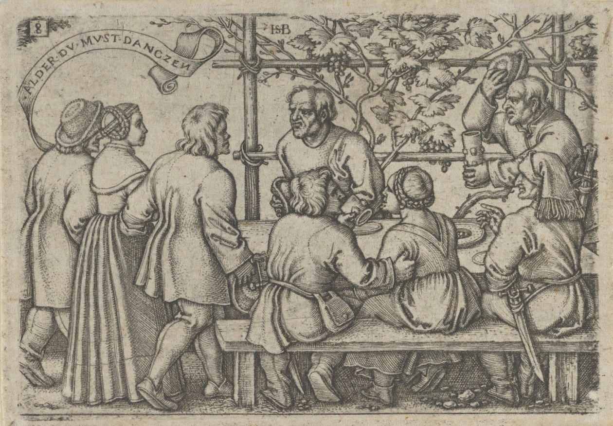 Bondegilde, fra Bondegildet eller de tolv måneder, 1546-47. af Sebald Beham