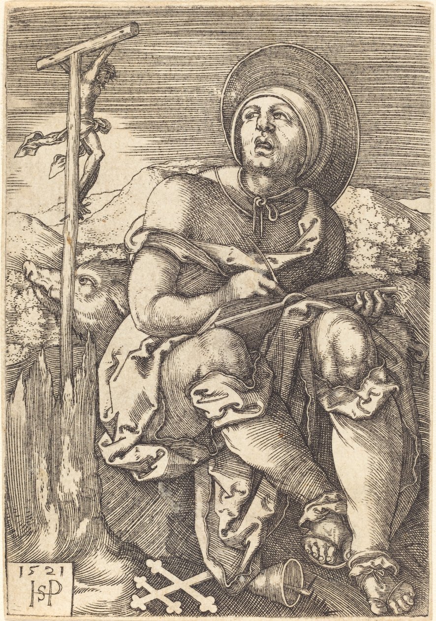 Sankt Antonius Eremitten af Sebald Beham