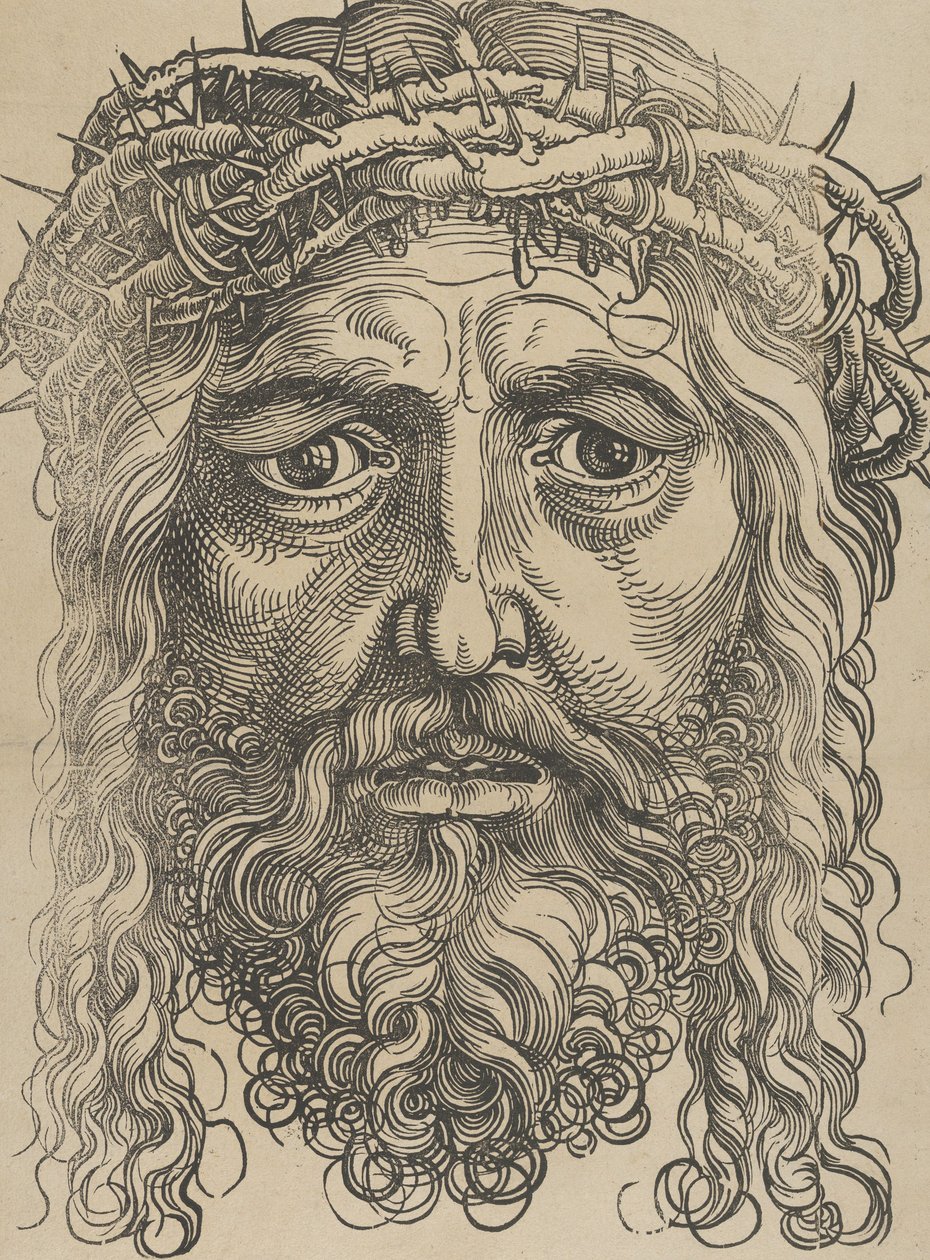 Kristi hoved kronet med torne, ca. 1520. af Sebald Beham