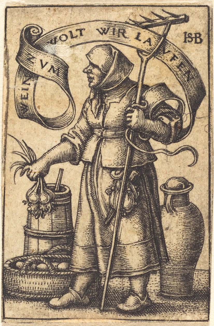 Markedskvinden af Sebald Beham