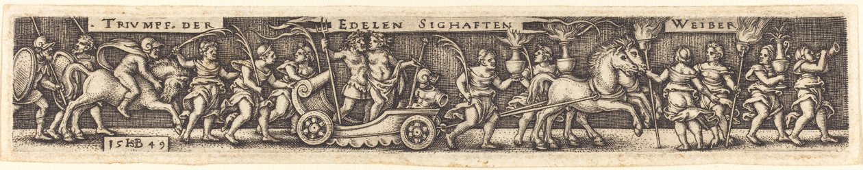 Triumftoget af de ædle herlige kvinder af Sebald Beham