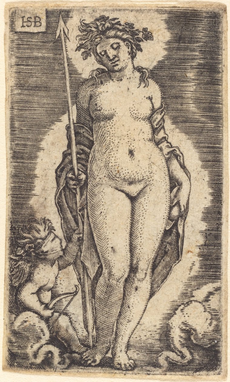 Venus og Amor af Sebald Beham