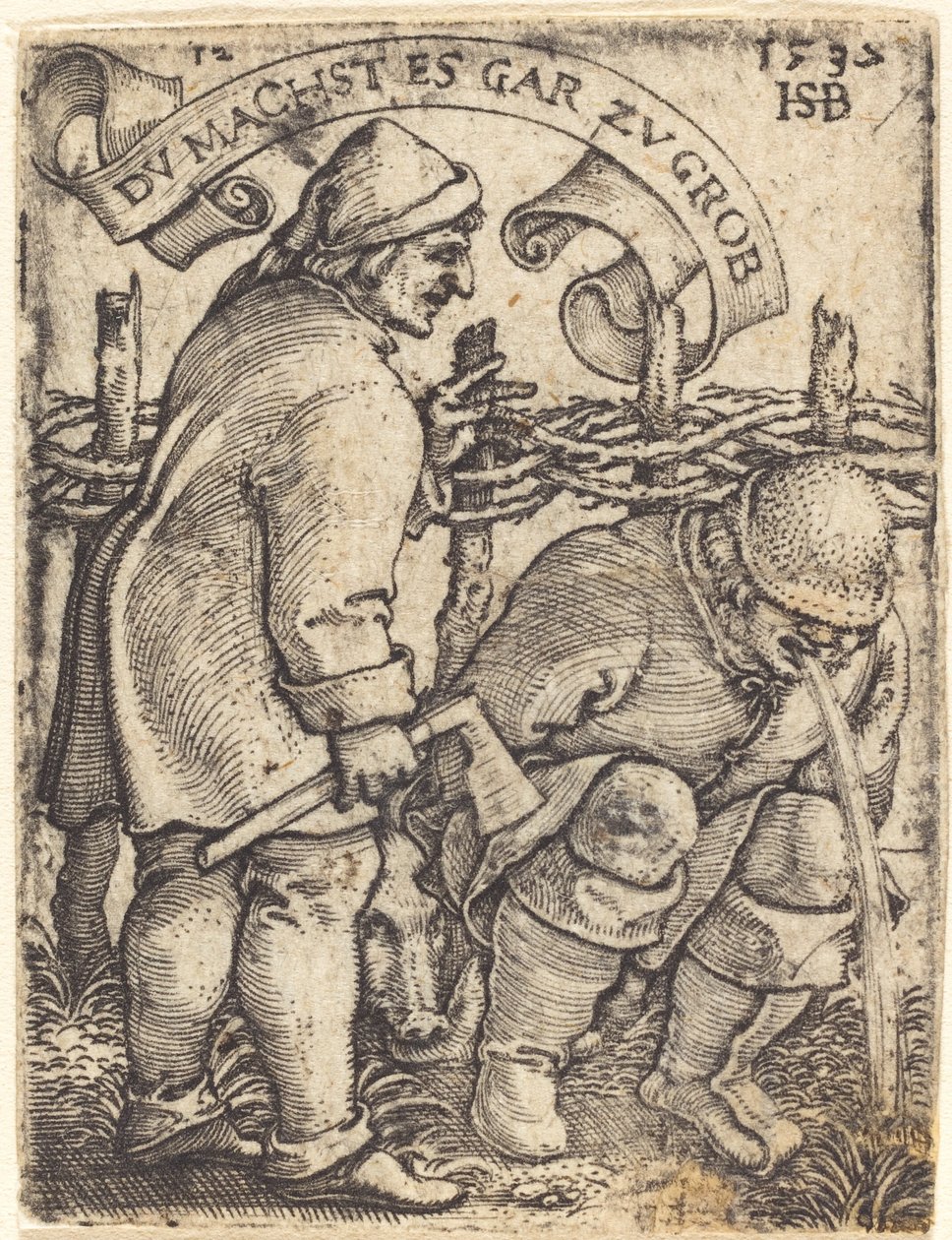 Brækende Bonde af Sebald Beham