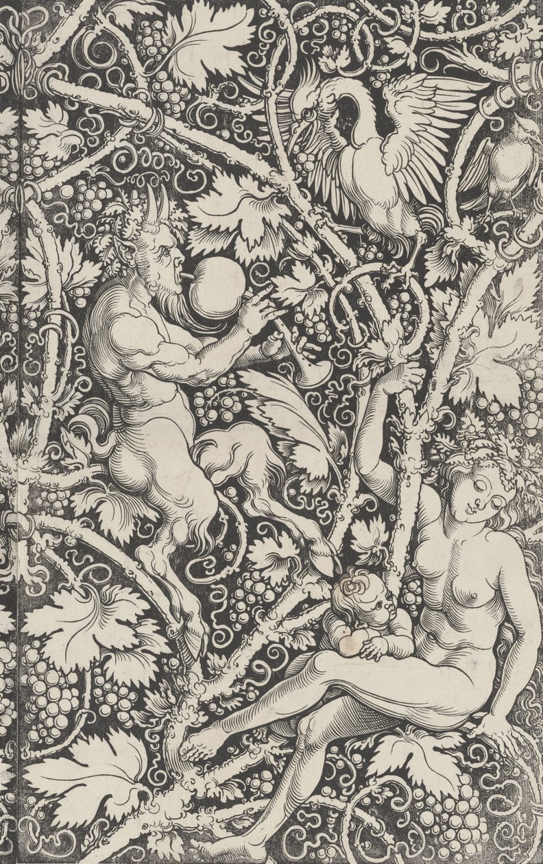 Tapet med Satyr-familien, 1515. af Sebald Beham