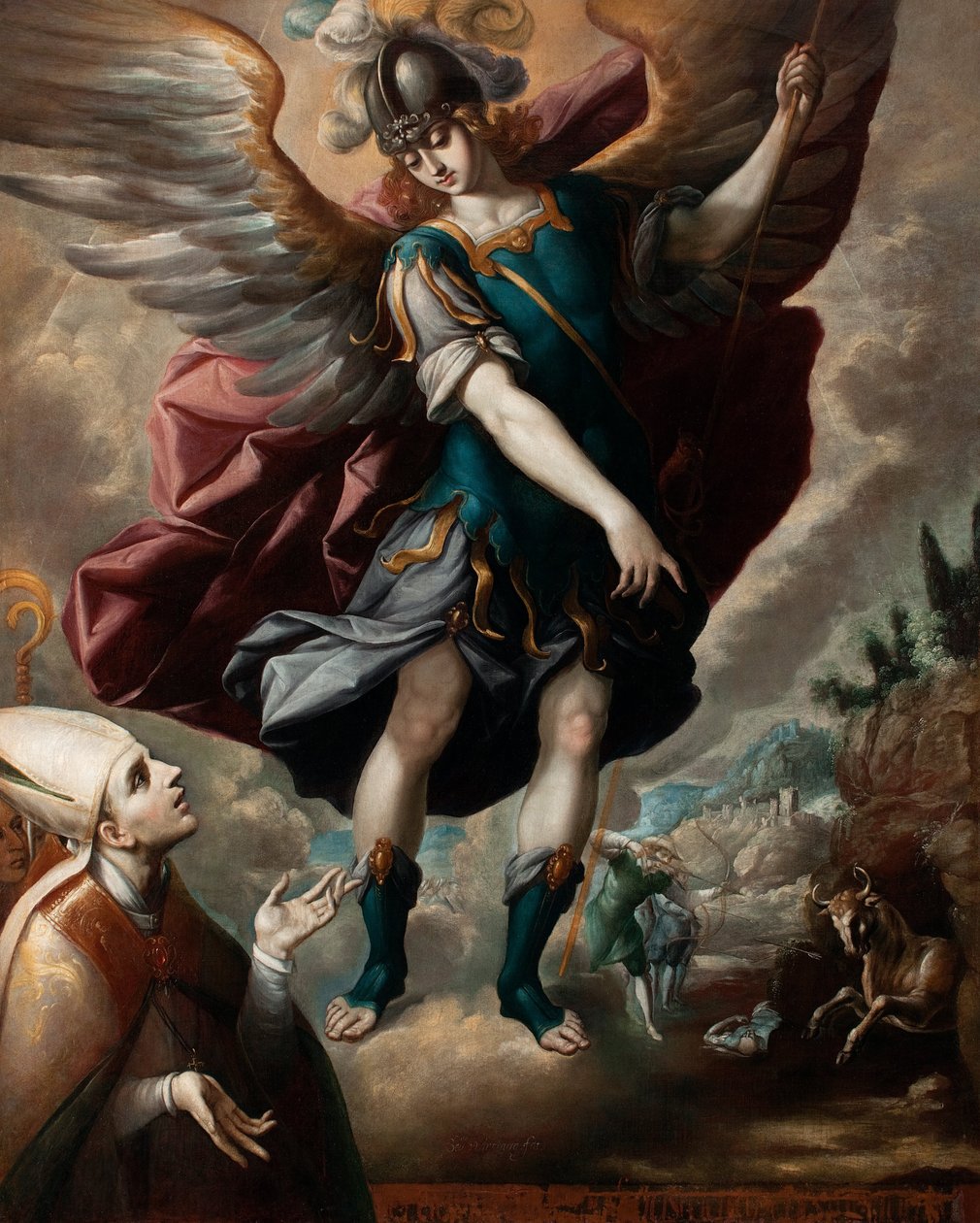 Sankt Michael og tyren af Sebastian Lopez de Arteaga