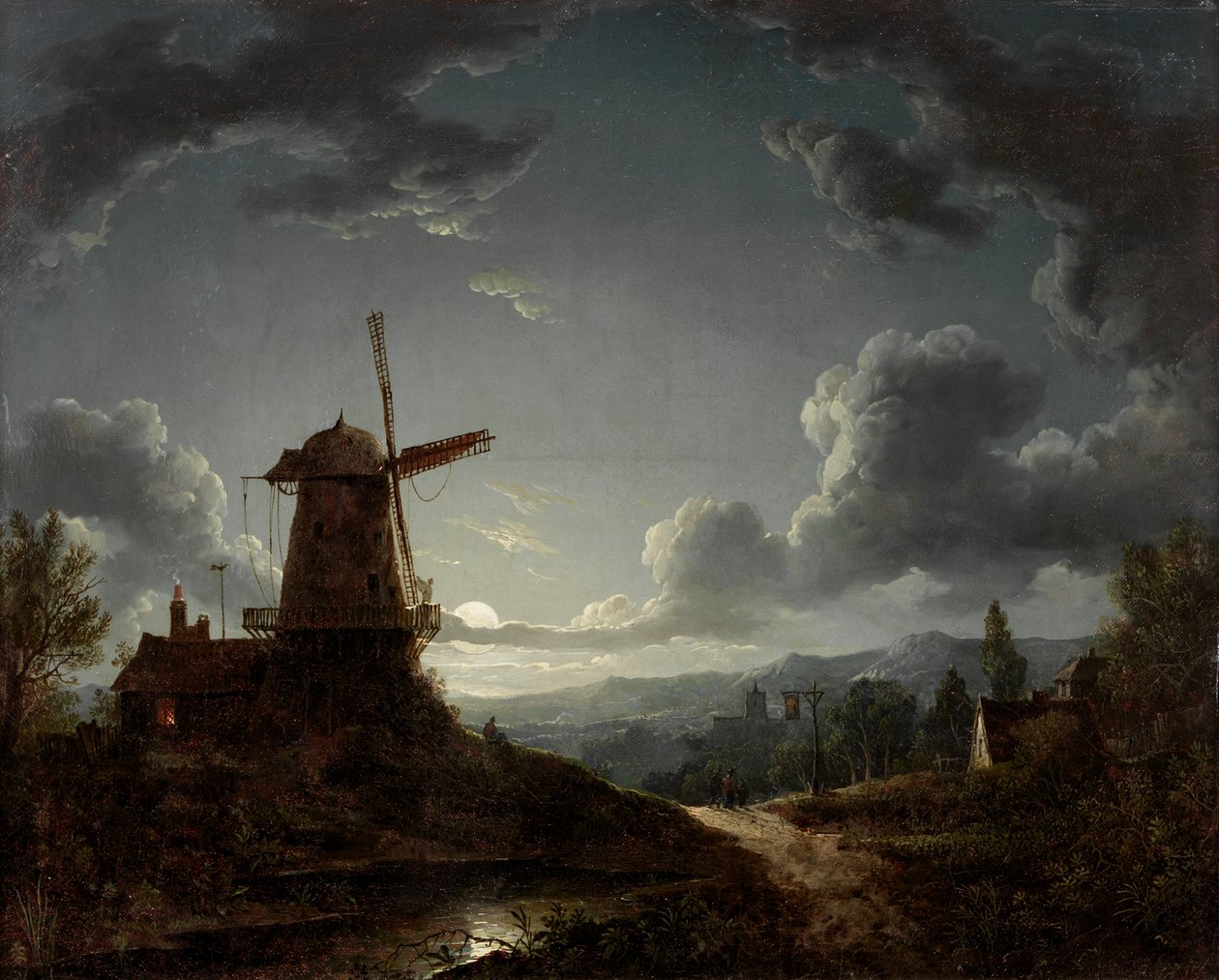 Landskab ved måneskin af Sebastian Pether