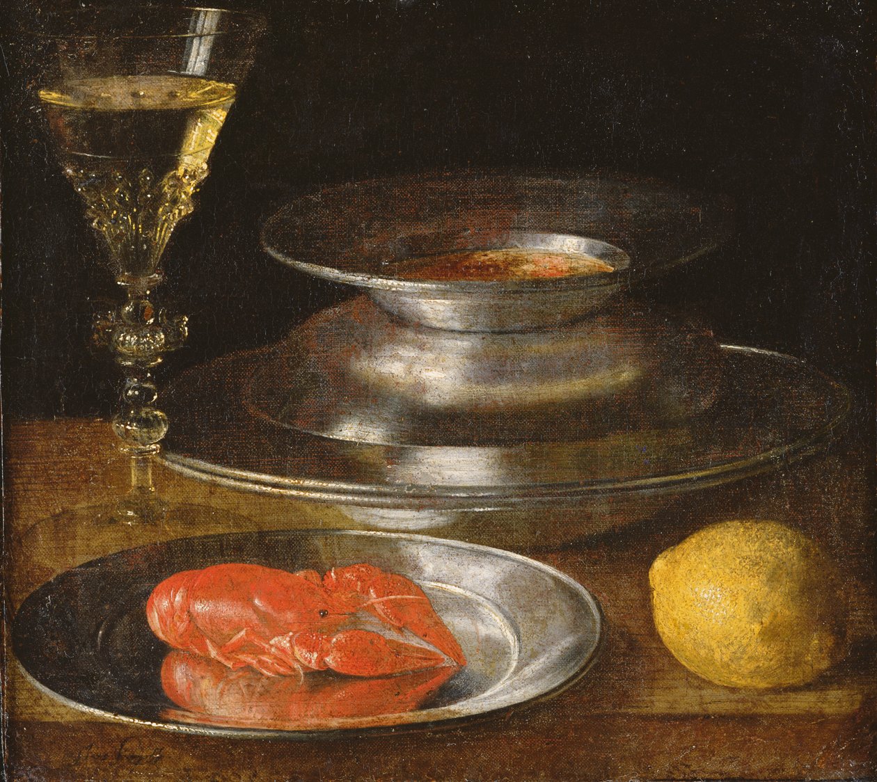 Stilleben med hummer, ca. 1630 af Sebastian Stoskopff