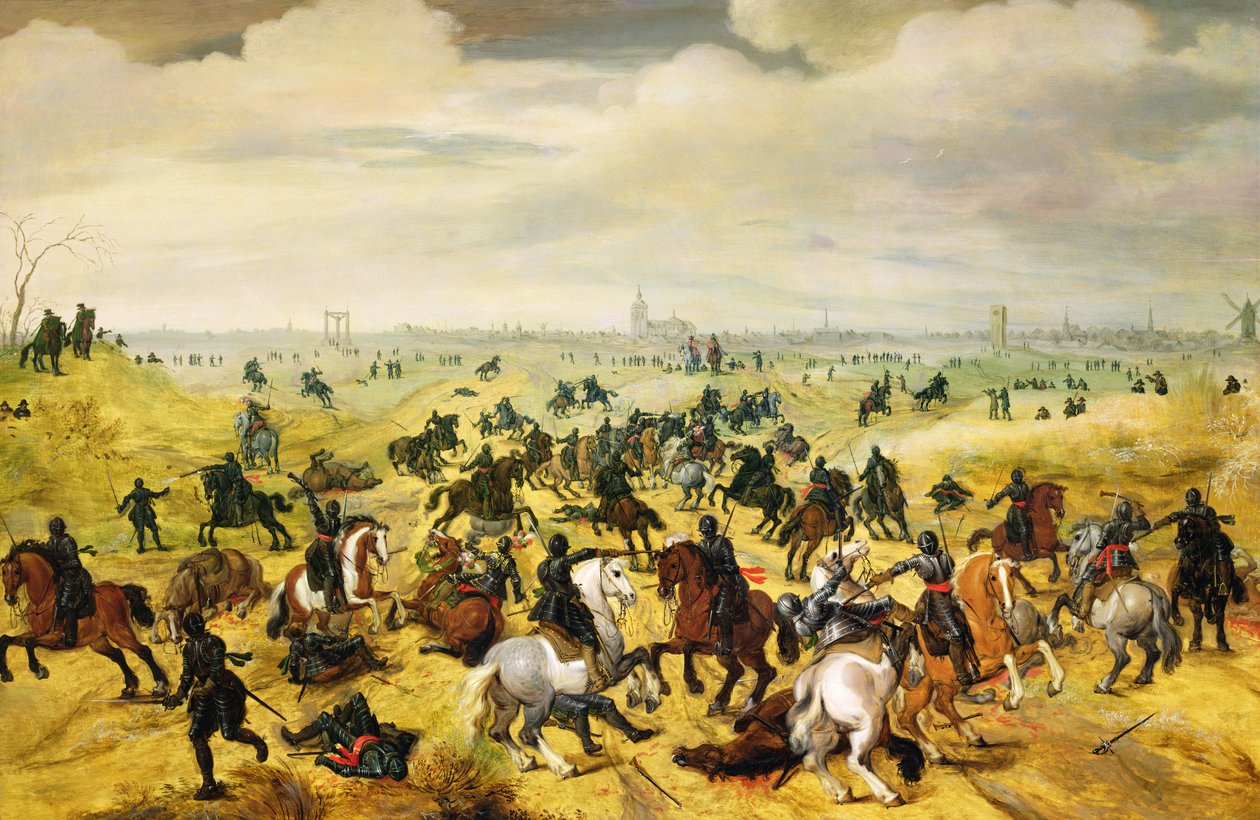 Slaget ved Leckerbeetje, 1600 (panel) (par 77047) af Sebastian Vrancx
