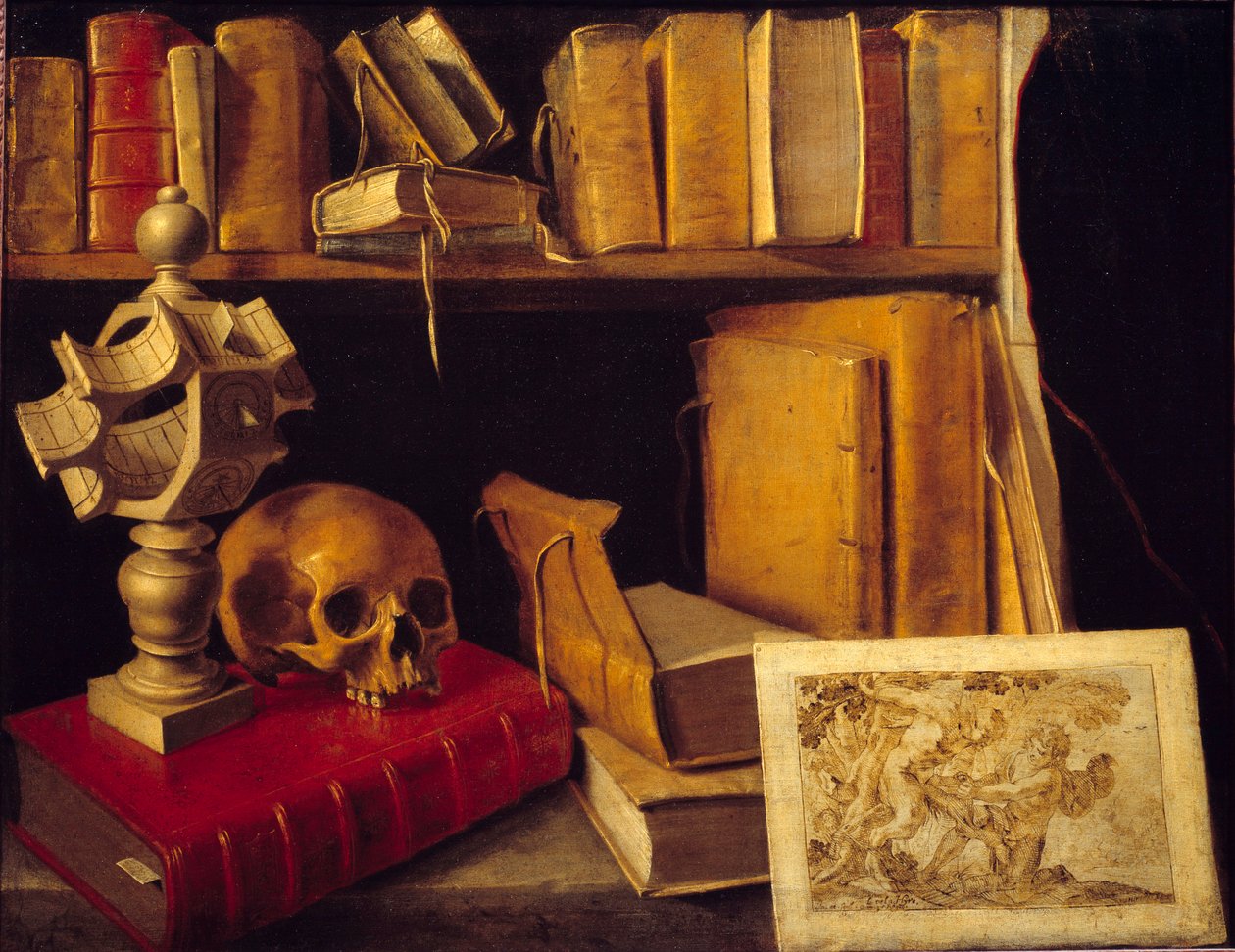 Forfængelighed med solur. Maleri af Sebastian Stoskopff (1597-1657) af Sebastian Stoskopff
