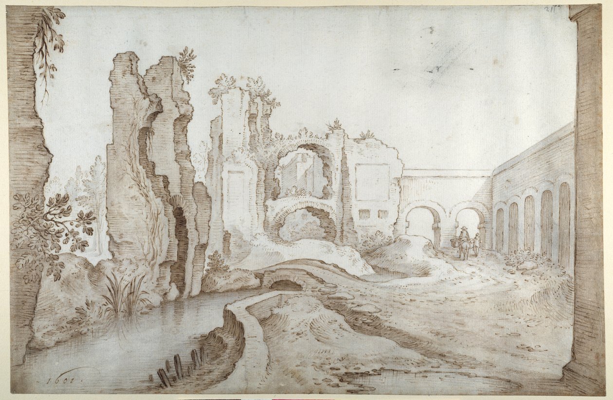 Ruinerne af Titus Thermae af Sebastian Vrancx