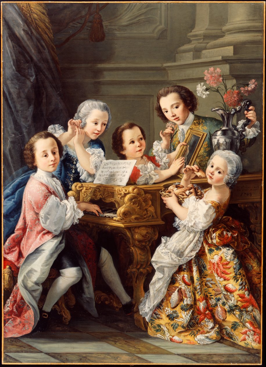 Allegori om de fem sanser af Sebastiano Ceccarini
