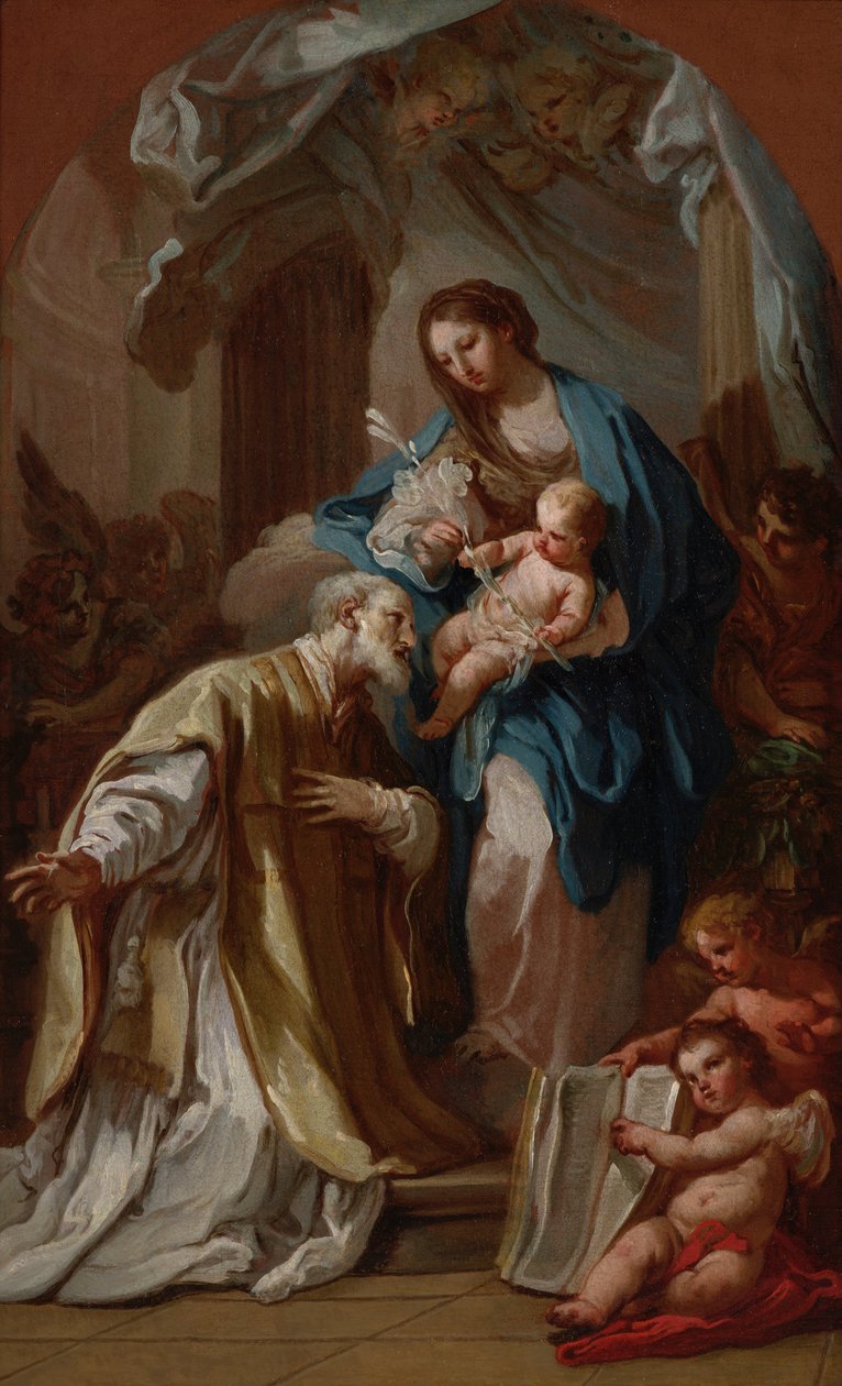 Madonnaen vises til St. Philip Neri af Sebastiano Conca
