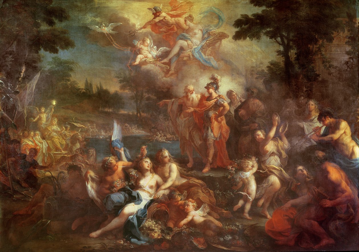 Synet om Æneas i de elysiske marker, ca. 1735-40 af Sebastiano Conca