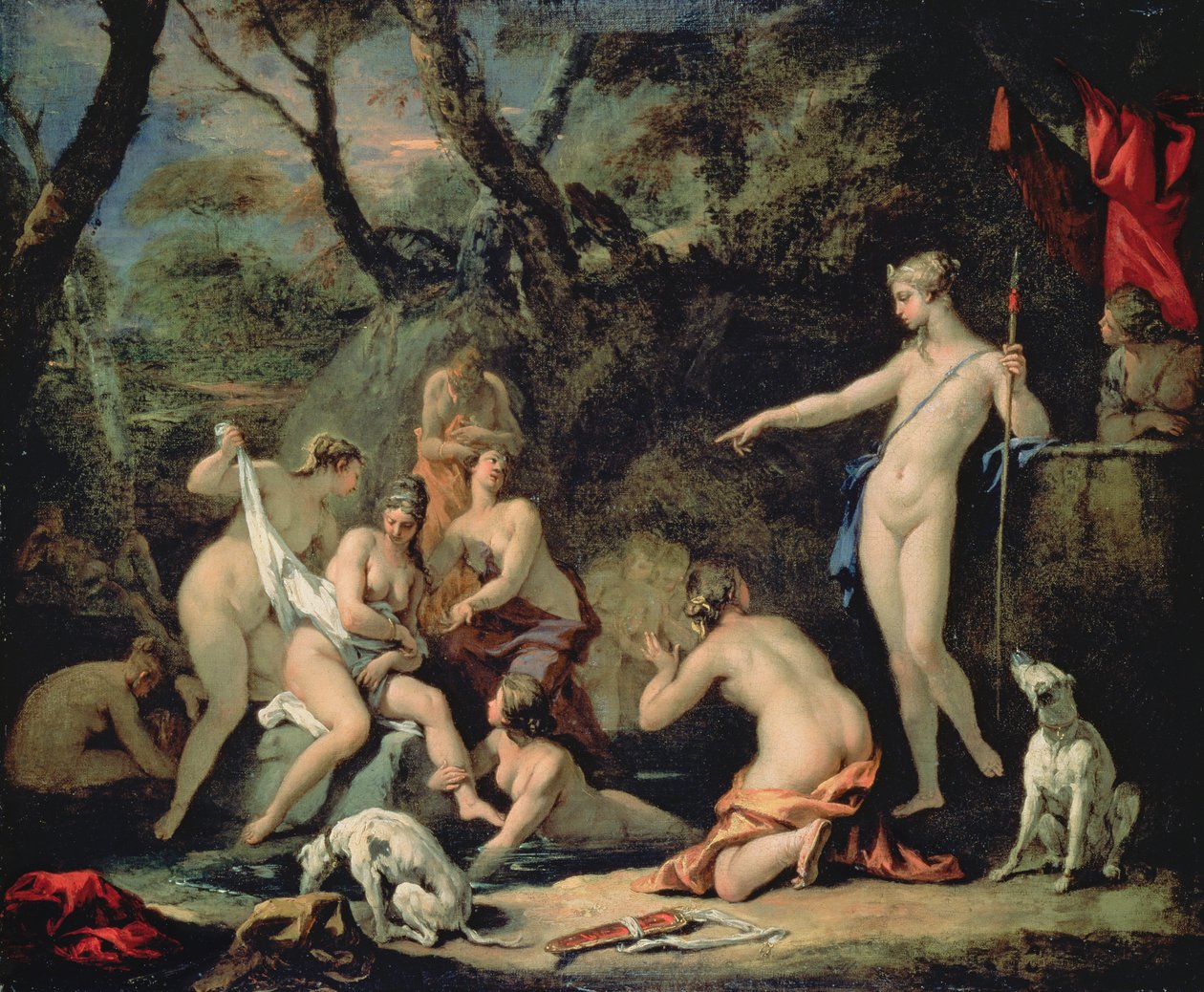 Diana og Callisto af Sebastiano Ricci
