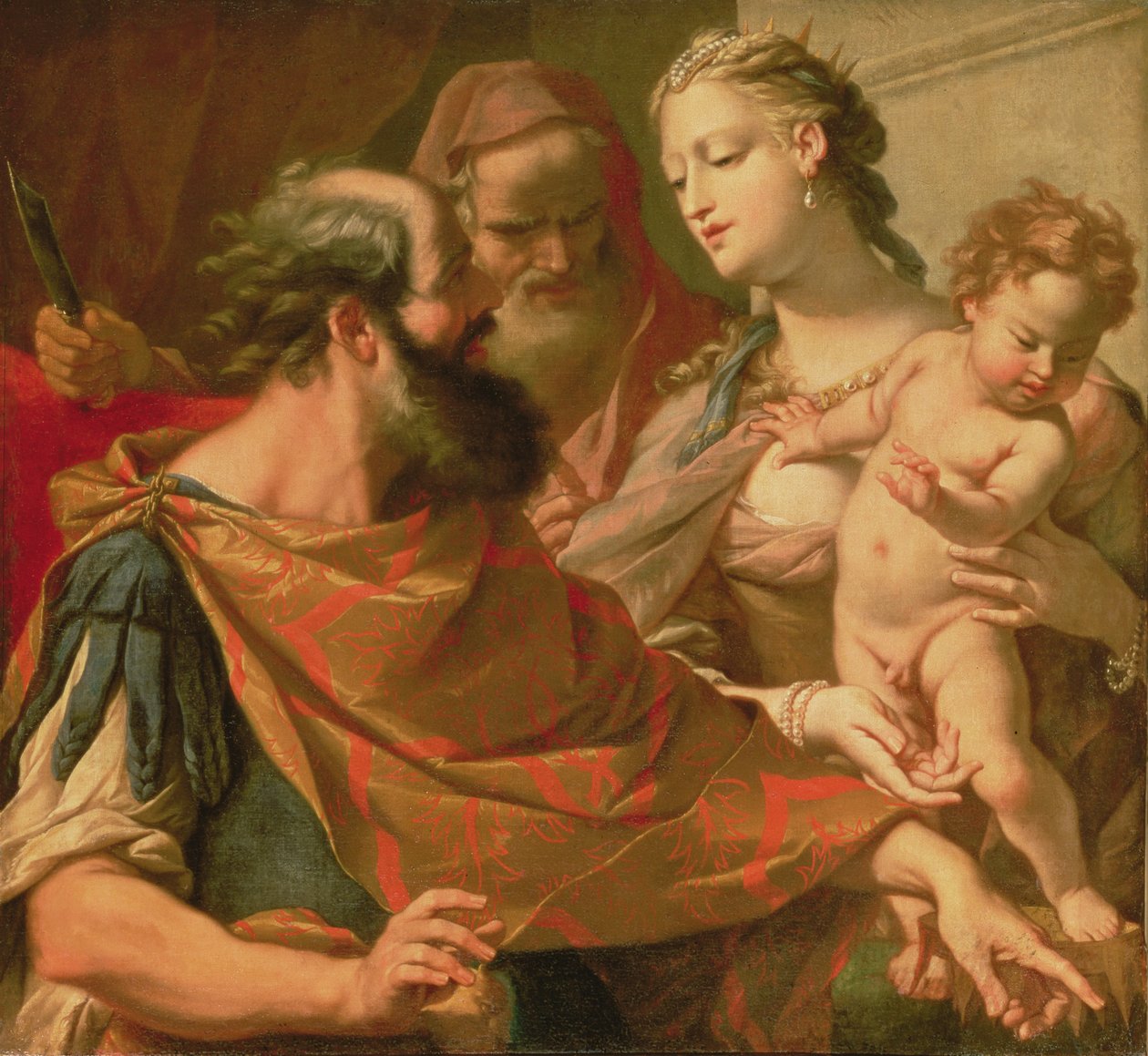 Moses træder på Faraos krone af Sebastiano Ricci