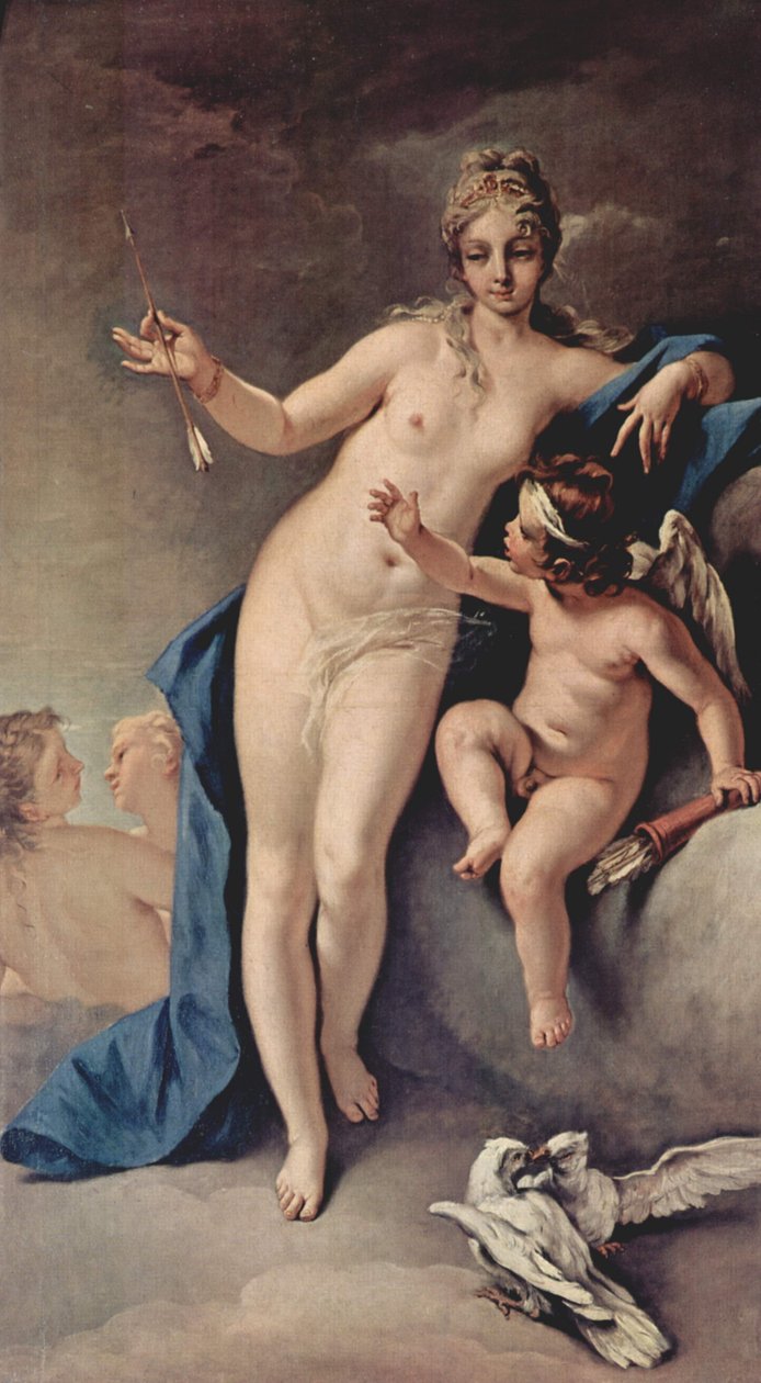 Venus og Amor af Sebastiano Ricci