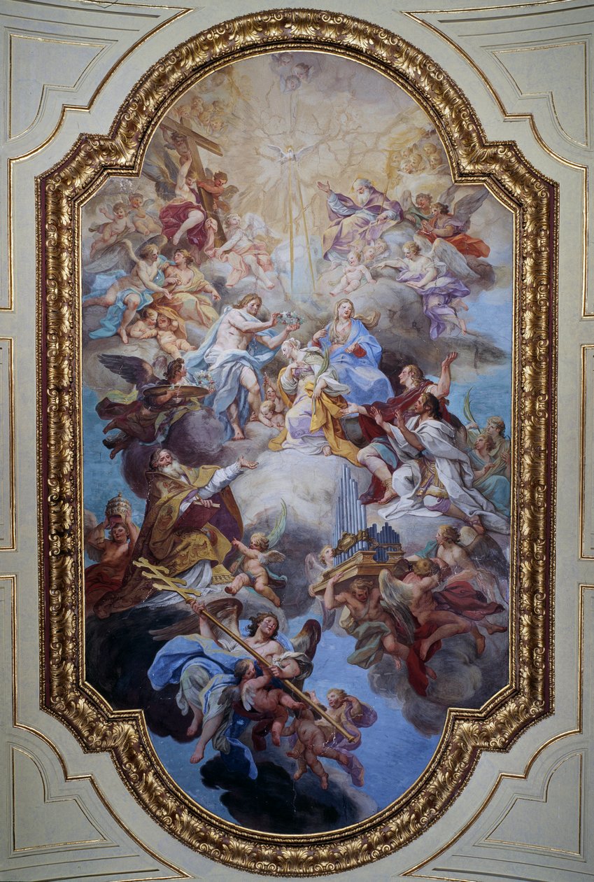 Sankt Cecilias apoteose (fresko af Sebastiano Conca