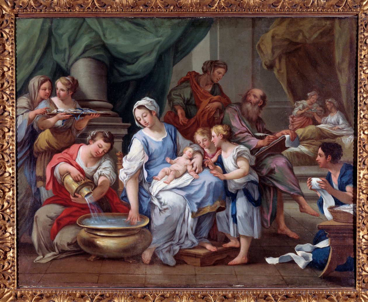 Johannes Døberens fødsel (Birth of Sankt Johannes Døberen) Maleri af Sebastiano Conca (1680-1764) Museo dell