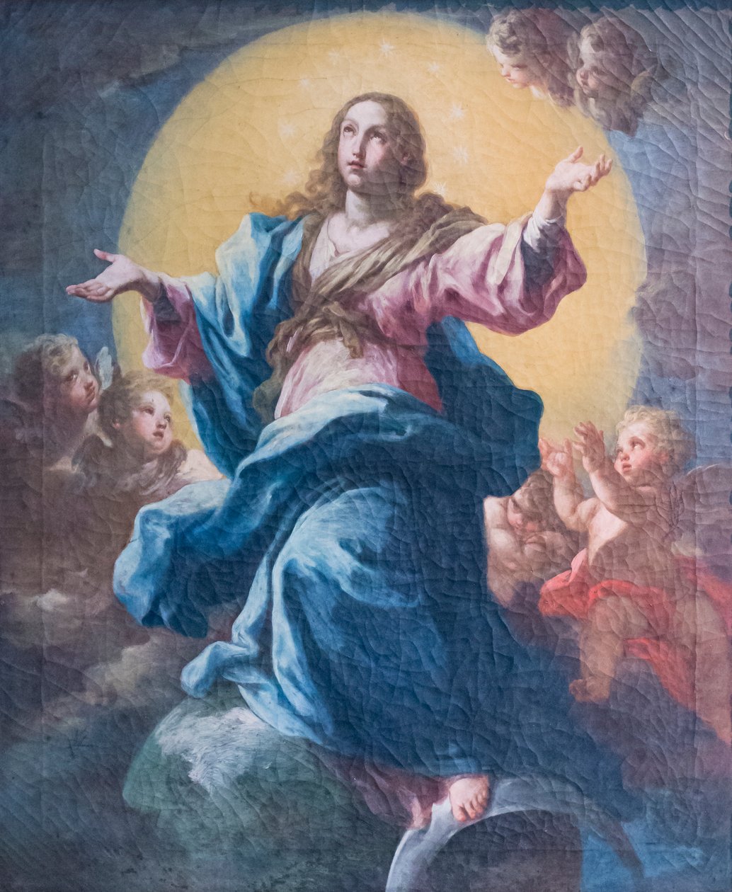 Jomfru i herlighed og engle af Sebastiano Conca
