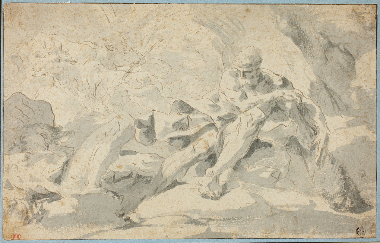 Hercules og Cacus af Sebastiano Galeotti