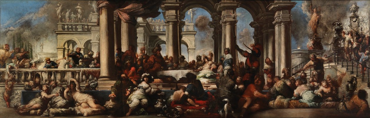 Kleopatras festmåltid af Sebastiano Mazzoni
