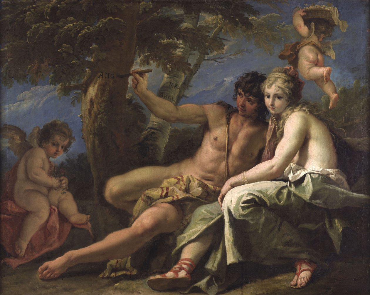 Angelica og Medoro af Sebastiano Ricci