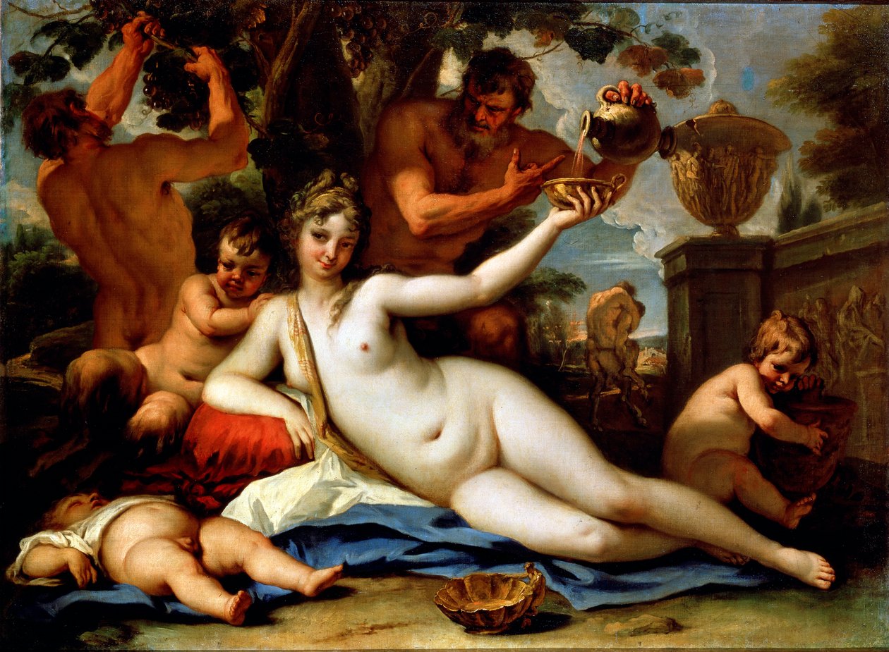 Bacchante og Satyrer, c1713 af Sebastiano Ricci