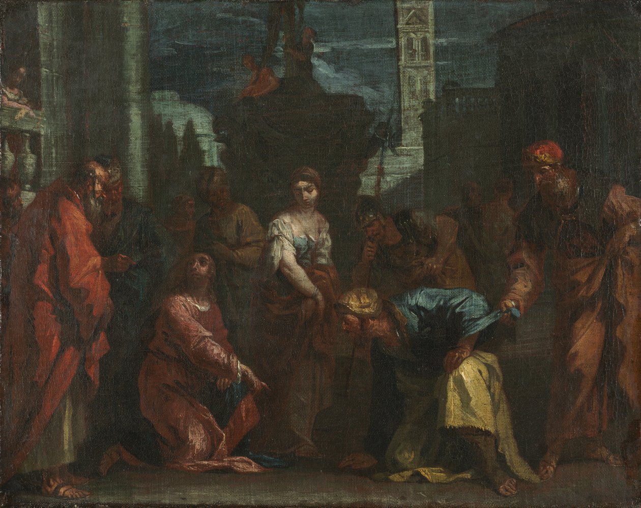 Kristus og kvinden taget i utroskab, midten af 1700-tallet. af Sebastiano Ricci