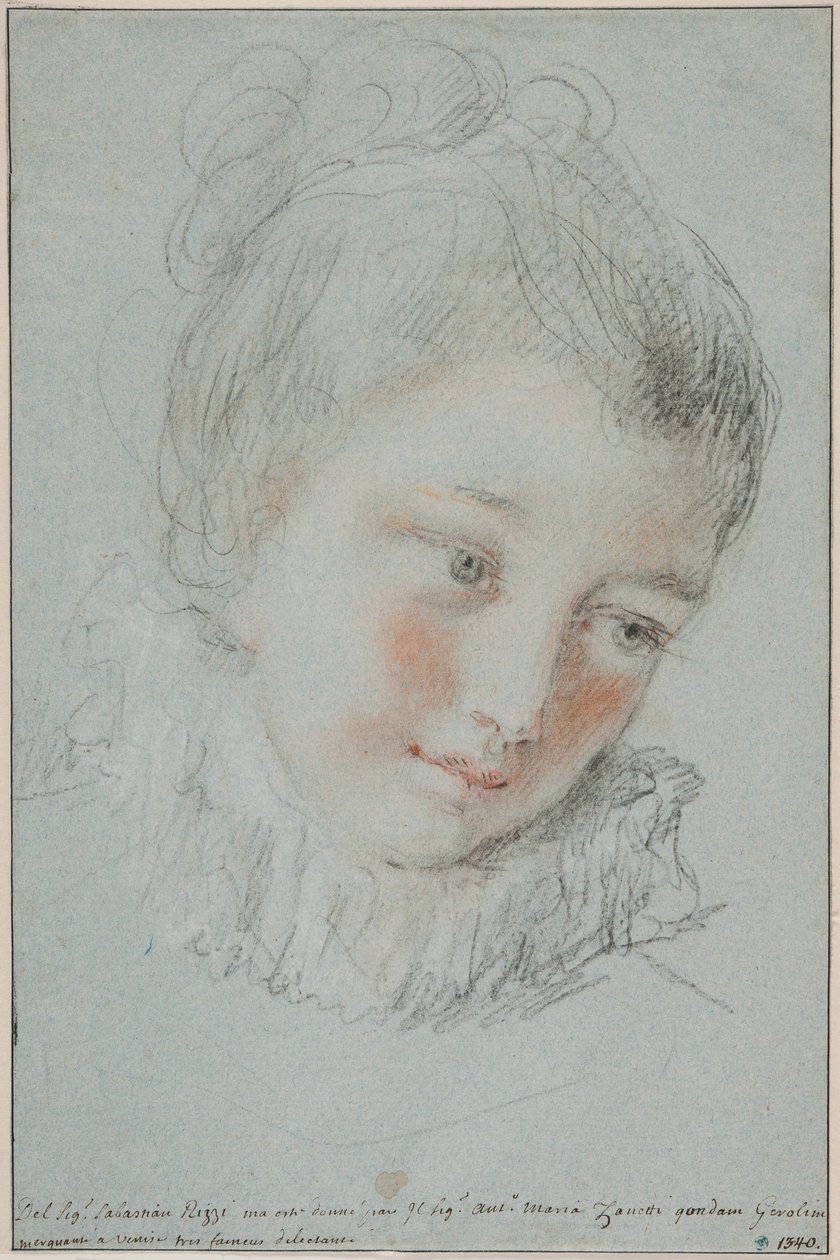 Hoved af en ung kvinde af Sebastiano Ricci