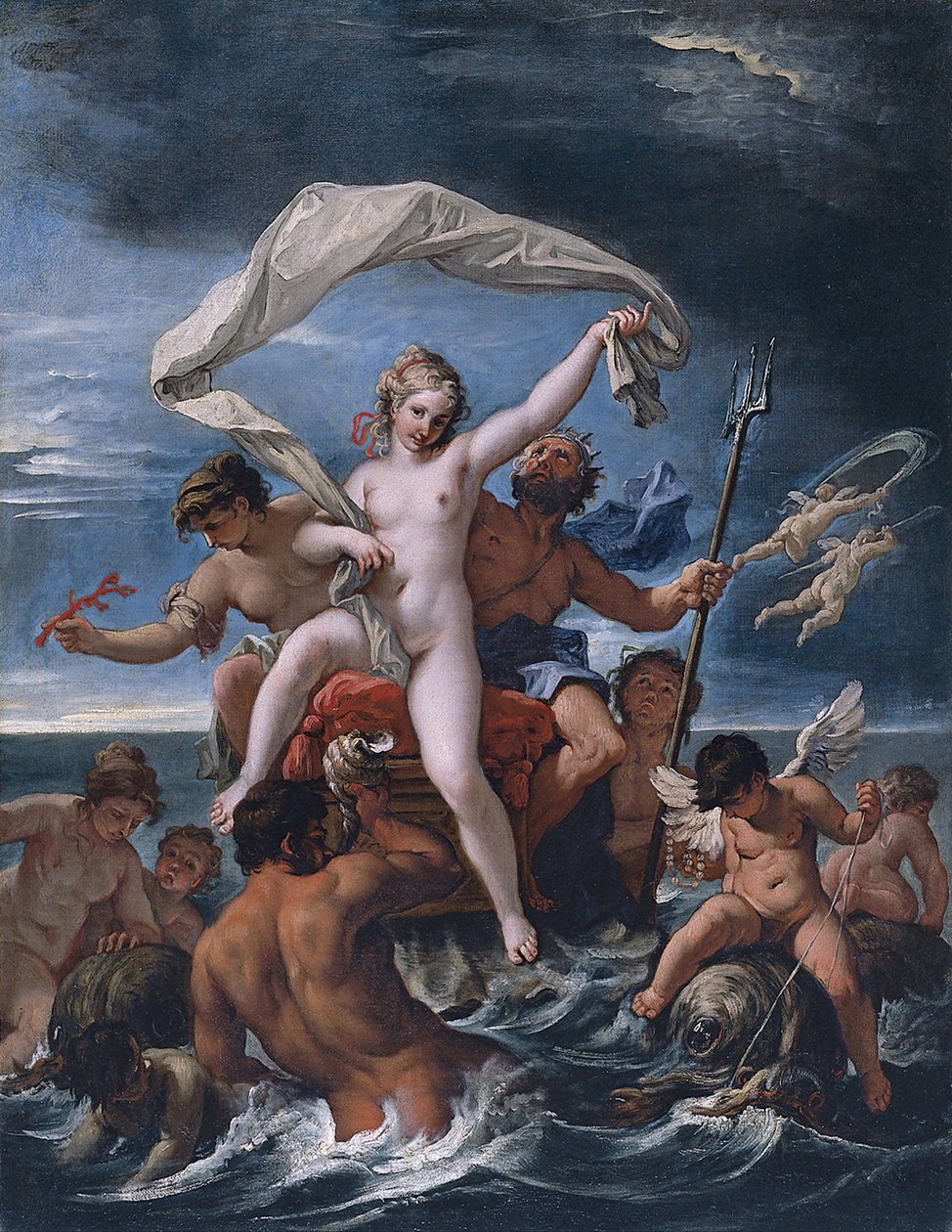 Neptun og Amfitrit af Sebastiano Ricci