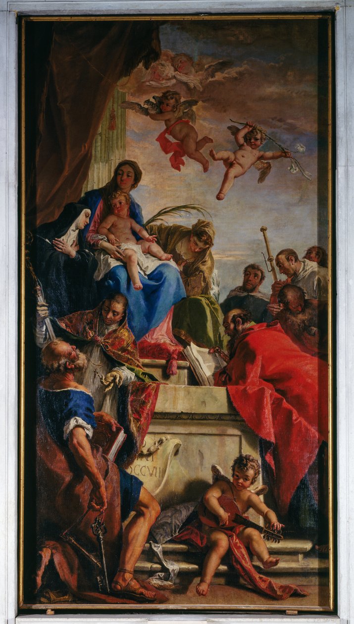 Vor Frue tronede med de hellige af Sebastiano Ricci