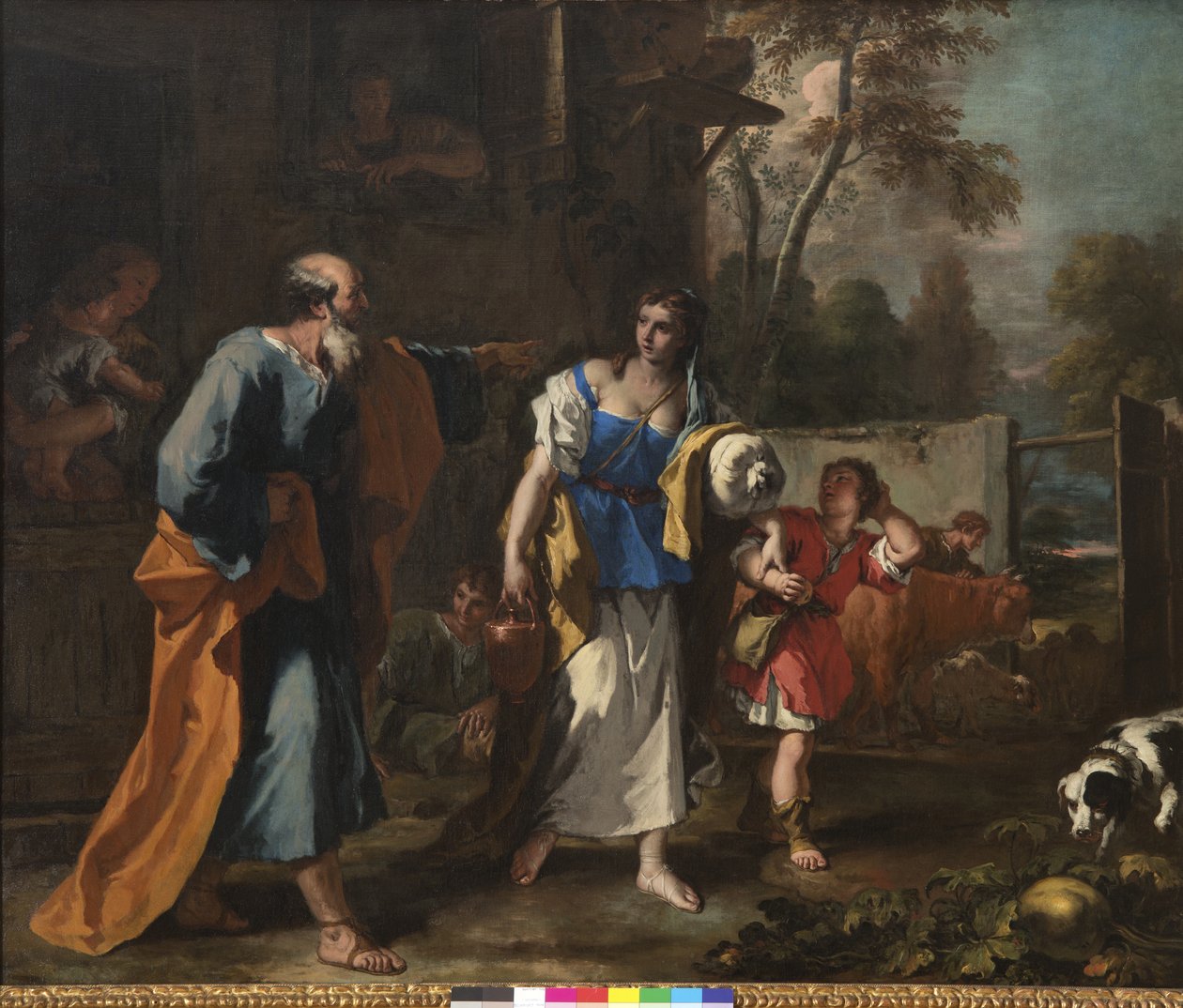 Afvisning af Hagar, ca af Sebastiano Ricci