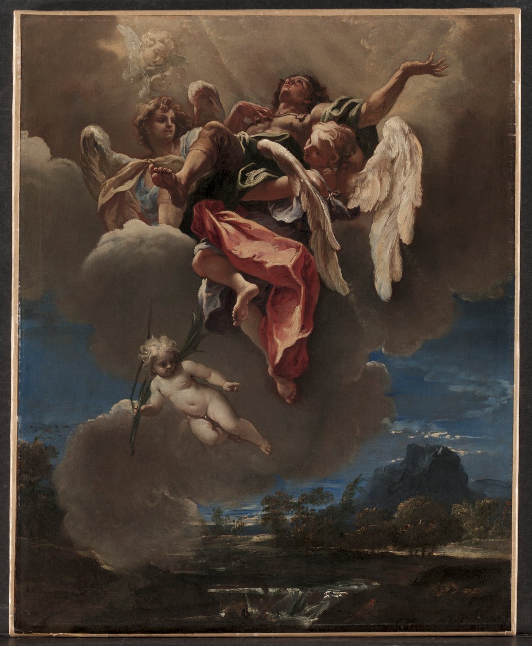 Studie til en helligs apoteose for San Bernardino dei Morti, Milano, ca. 1695. af Sebastiano Ricci