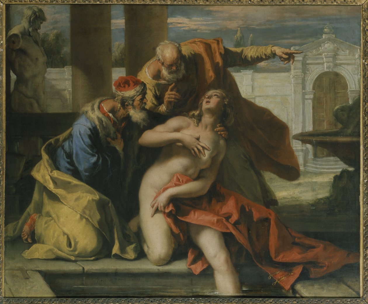 Susannah and the Elders (olie på lærred) af Sebastiano Ricci