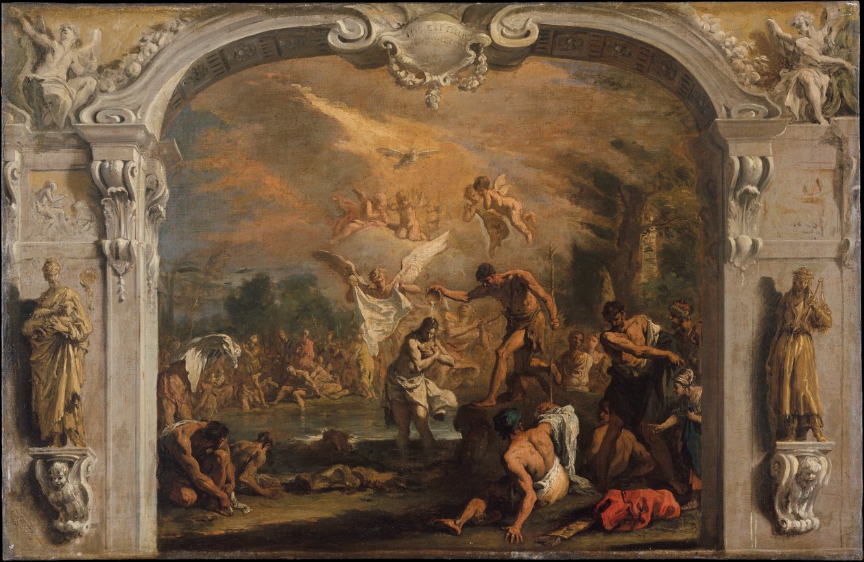 The Baptism of Christ, ca. 1713-14 (olie på lærred) af Sebastiano Ricci